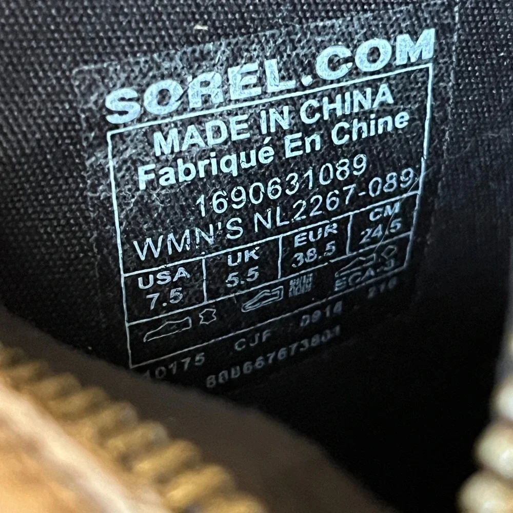 Sorel Lolla Ankle Boots Gray Leather Womens 7.5 UK 5.5 EU 38.5‎